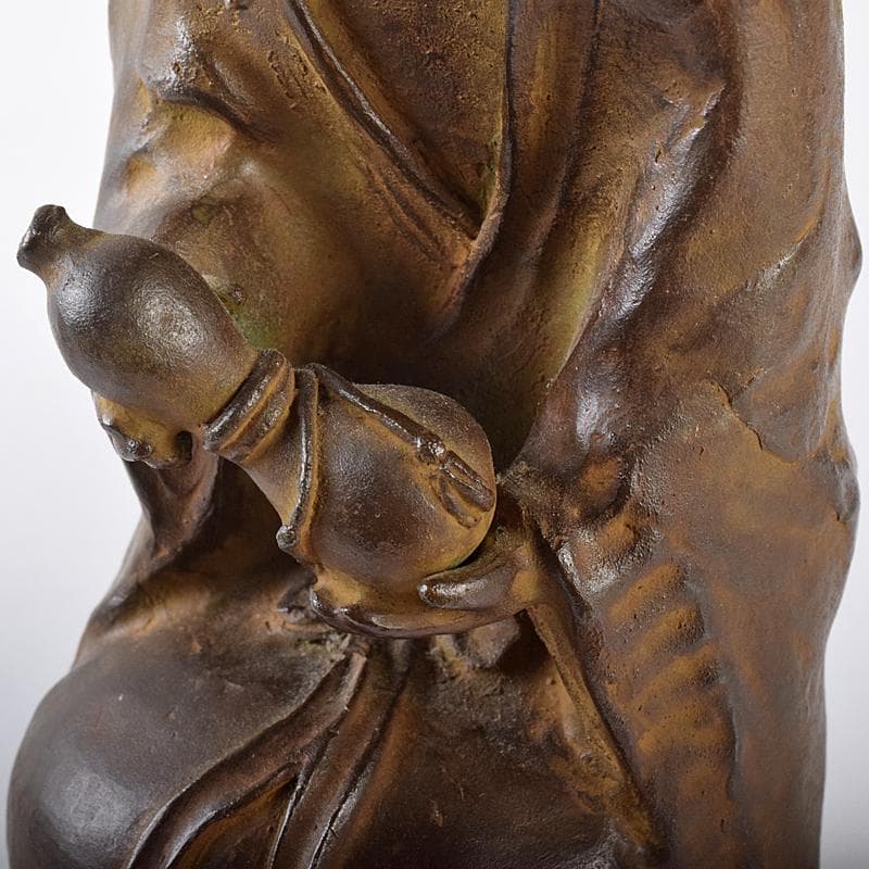 高岡銅器　名取川雅司造　蝋型鋳銅　人物像　一對　M　R7910