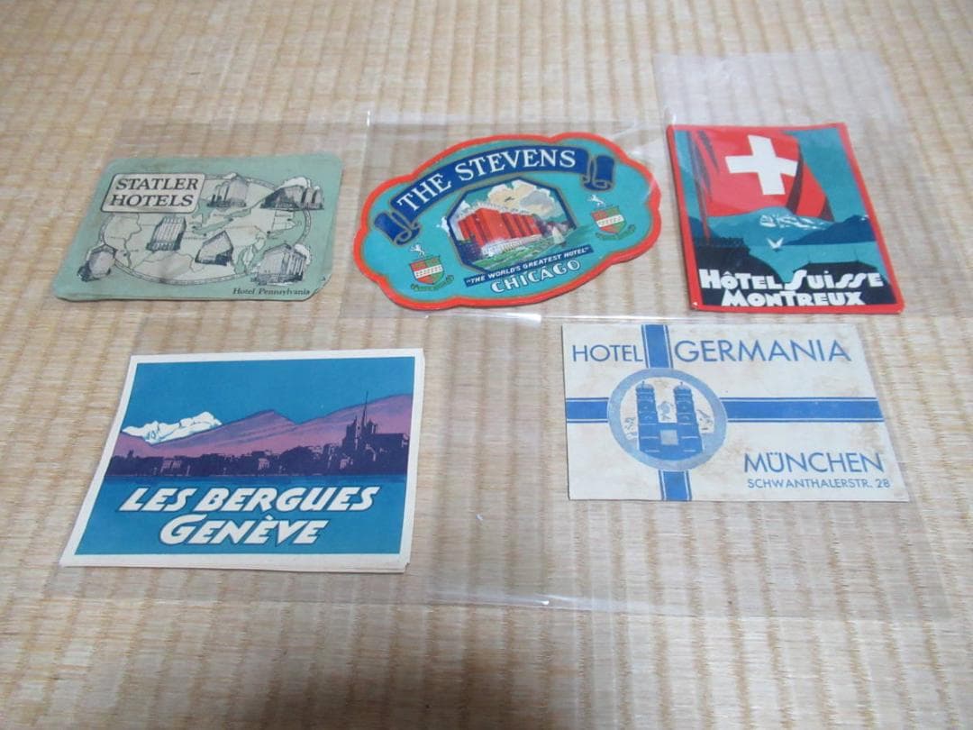 極希少 1925年頃◆27種類 合計139枚 世界各国 ホテルトラベルステッカー