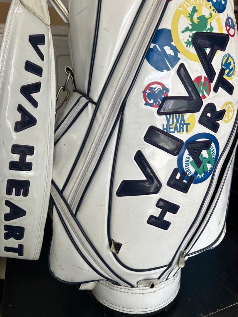 VIVA HEART ホワイト キャディバッグ