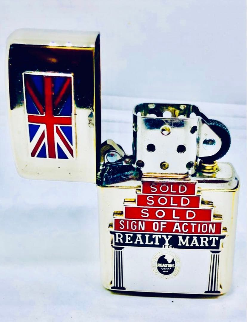 ダブルデッカー＊ビートルズの英国旗ユニオンジャック＊ビンテージ80sエナメル七宝