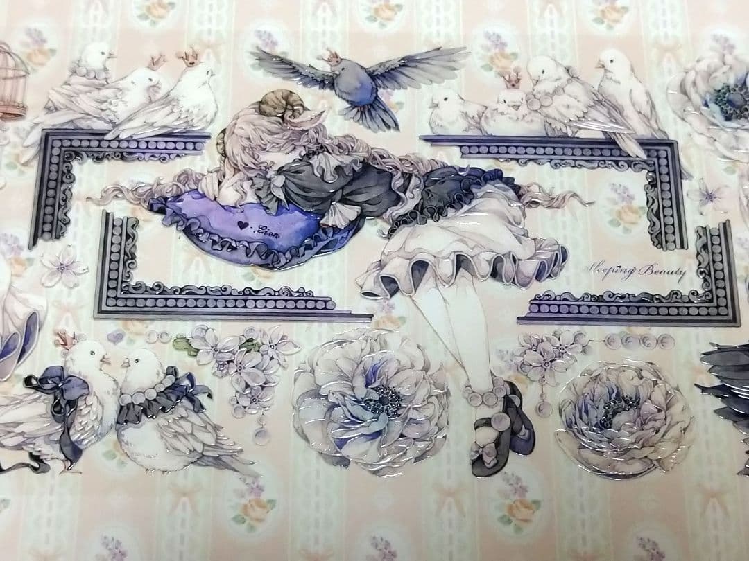 ✩再販✩J689＃天鹅记(水晶)LION切り売り海外人物マステ女の子