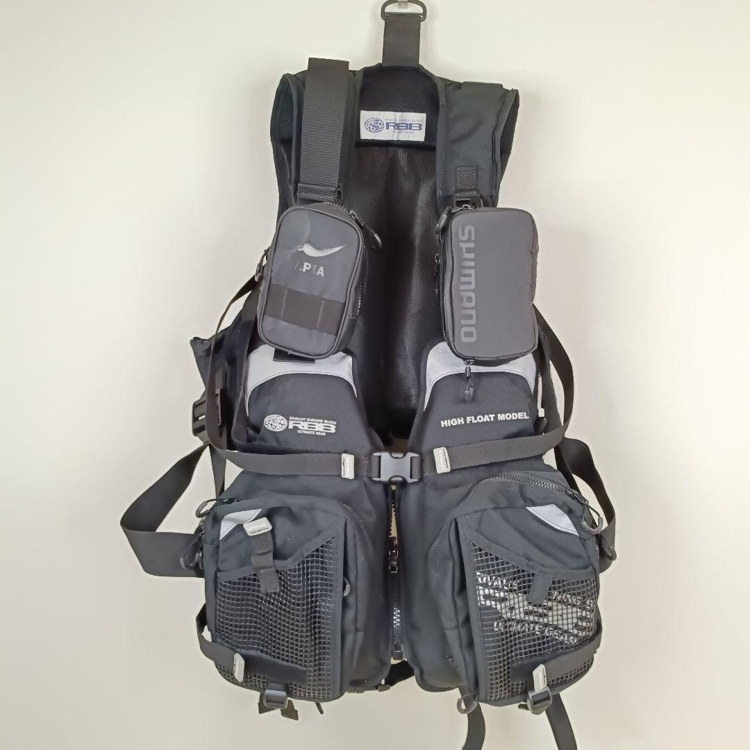 RBB リバレイ ゲームベスト ハイフロートモデル ブラック ポーチ2個付き美品