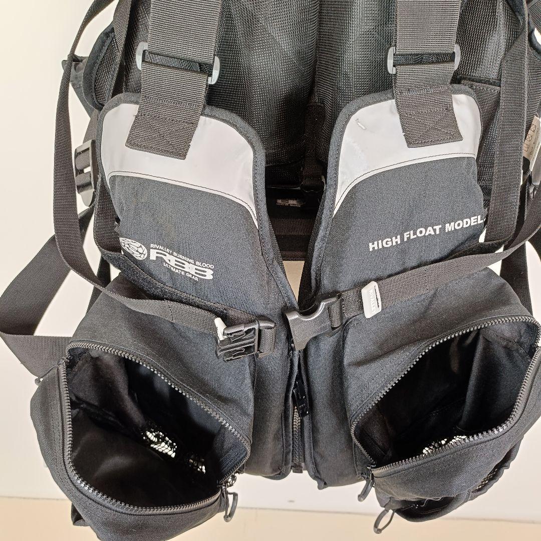 RBB リバレイ ゲームベスト ハイフロートモデル ブラック ポーチ2個付き美品