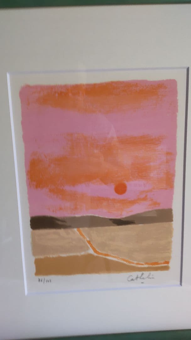 此道や行人なしに秋の暮　芭蕉 リトグラフ　 ベルナール・カトラン