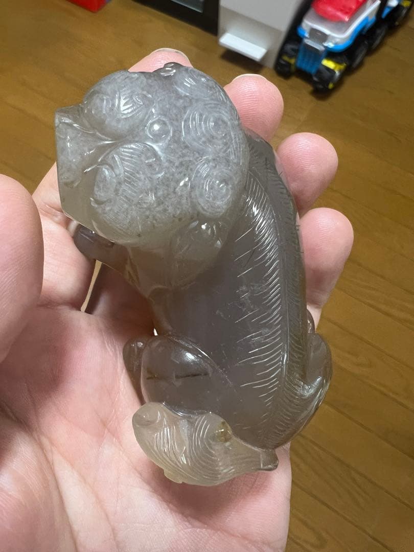 中国骨董　清時代瑪瑙獅子、アンティーク