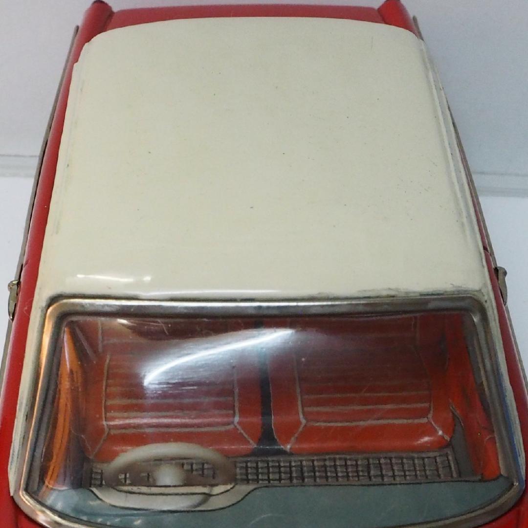 増田屋【ダイハツ コンパーノ ベルリーナ赤 リモコン欠】当時物ブリキ製ミニカー