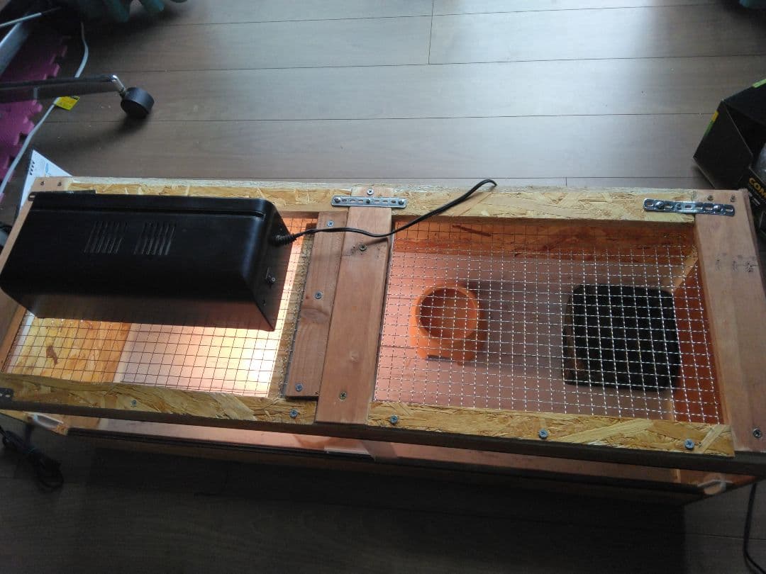 木製爬虫類ケージヒーター付きお得なセット