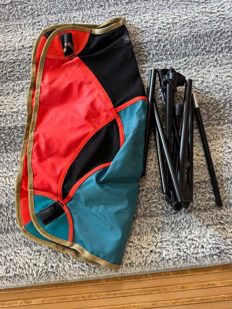 Helinox アウトドアチェア 赤/青　チェアワン