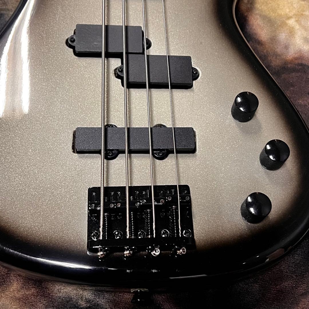 フォトジェニック エレキベース サンバースト ブラック グレー 管AG