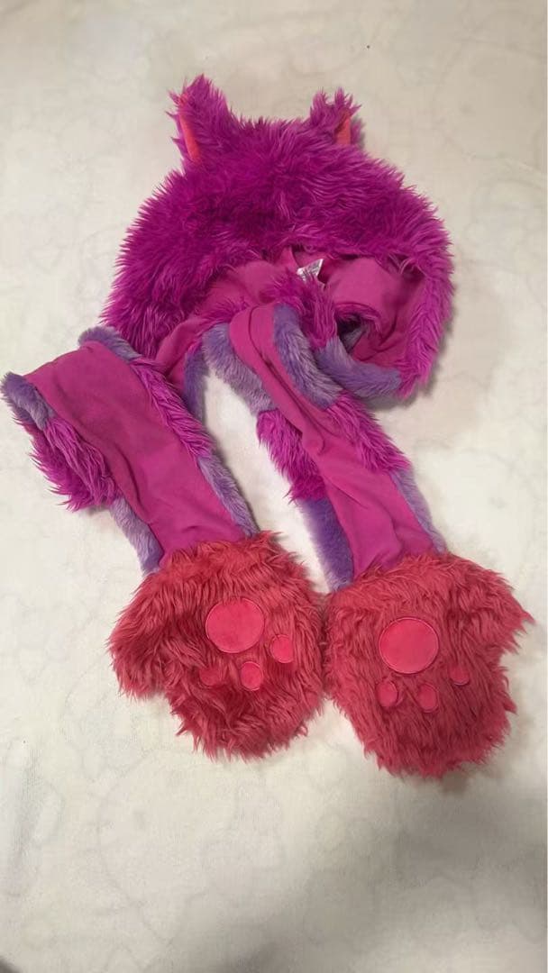 ほディズニー　チャシャ猫　ファンキャップマフラー