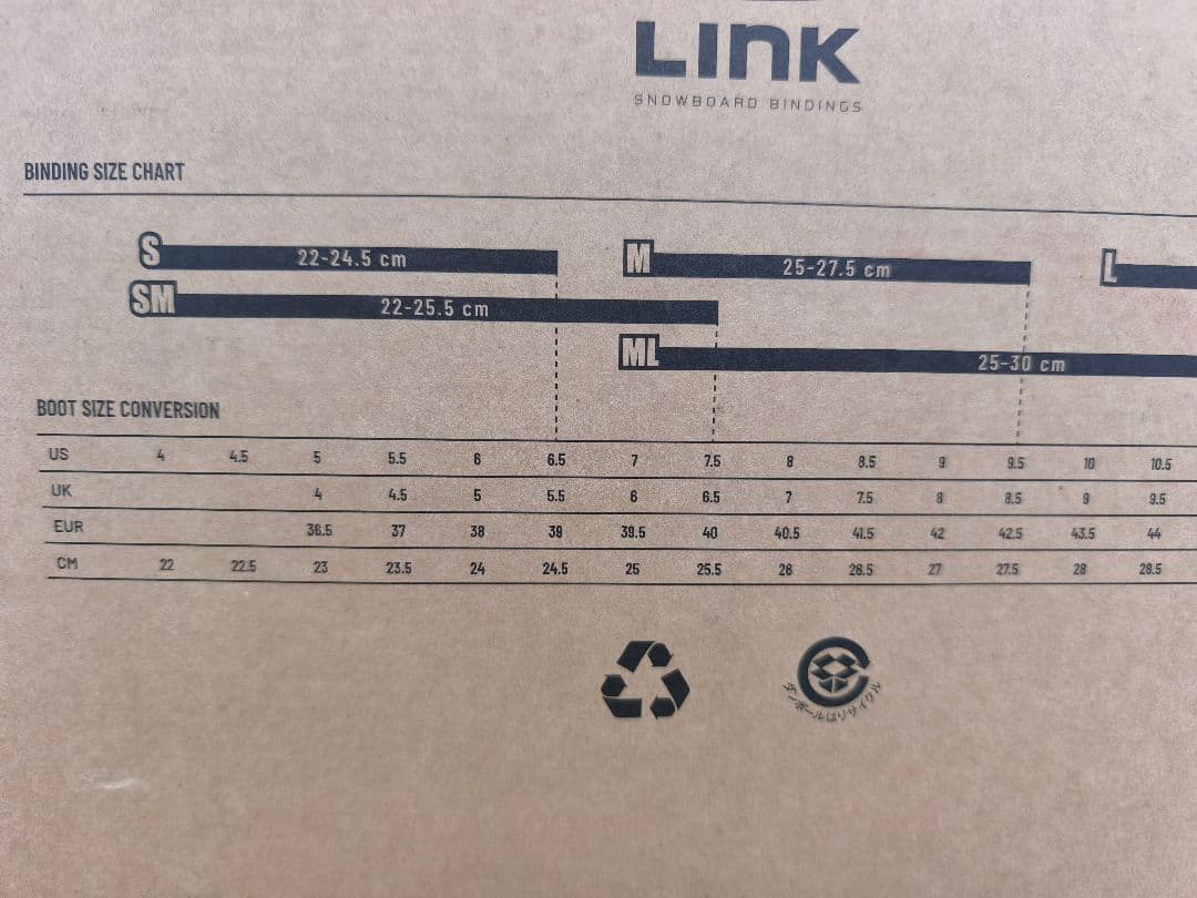 linkオレンジ スノーボード ビンディング Mサイズ