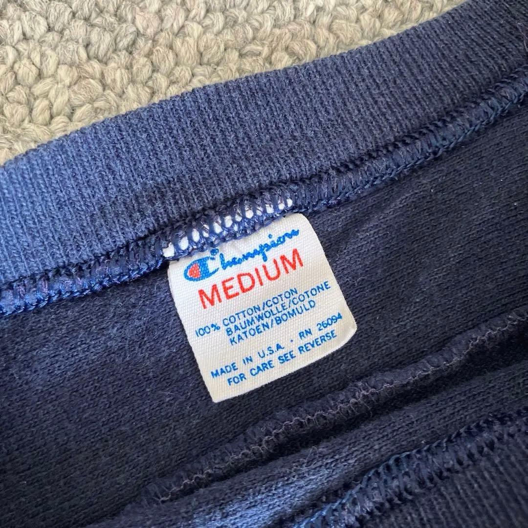 80s チャンピオン NOTRE DAME フットボールTee ネイビー M
