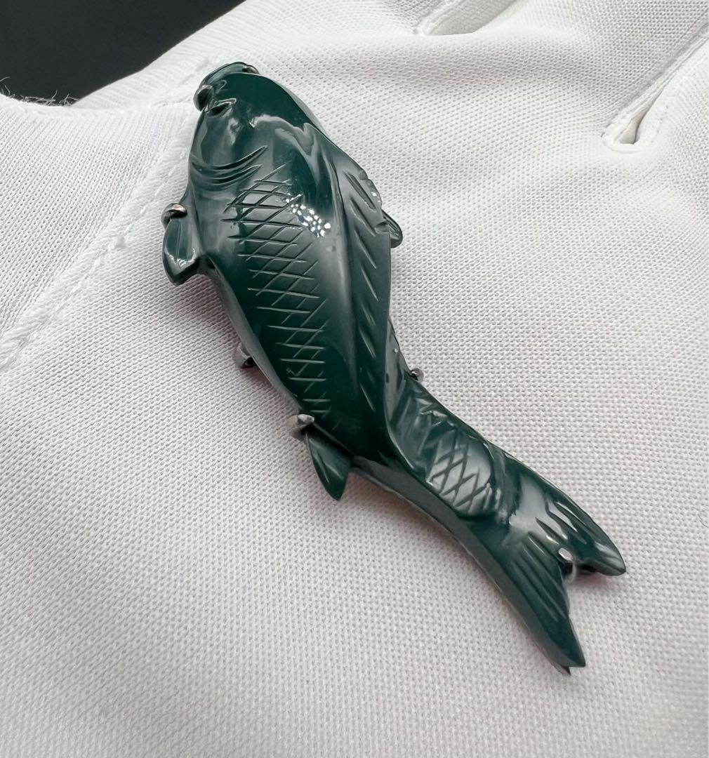 骨董品 時代物 幸運の鯉　帯留め 和装小物 アンティーク　アクセサリー