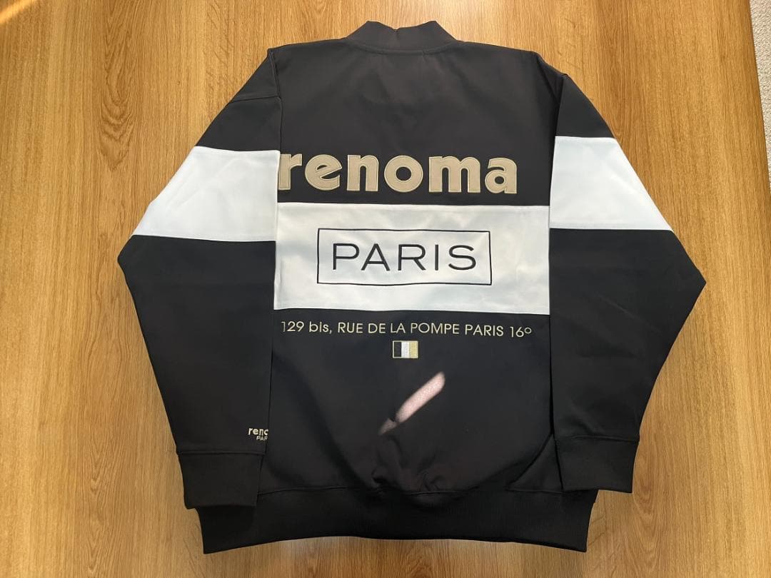 【新品未使用タグ付き】renoma ジャケット ブラック/ホワイト Lサイズ