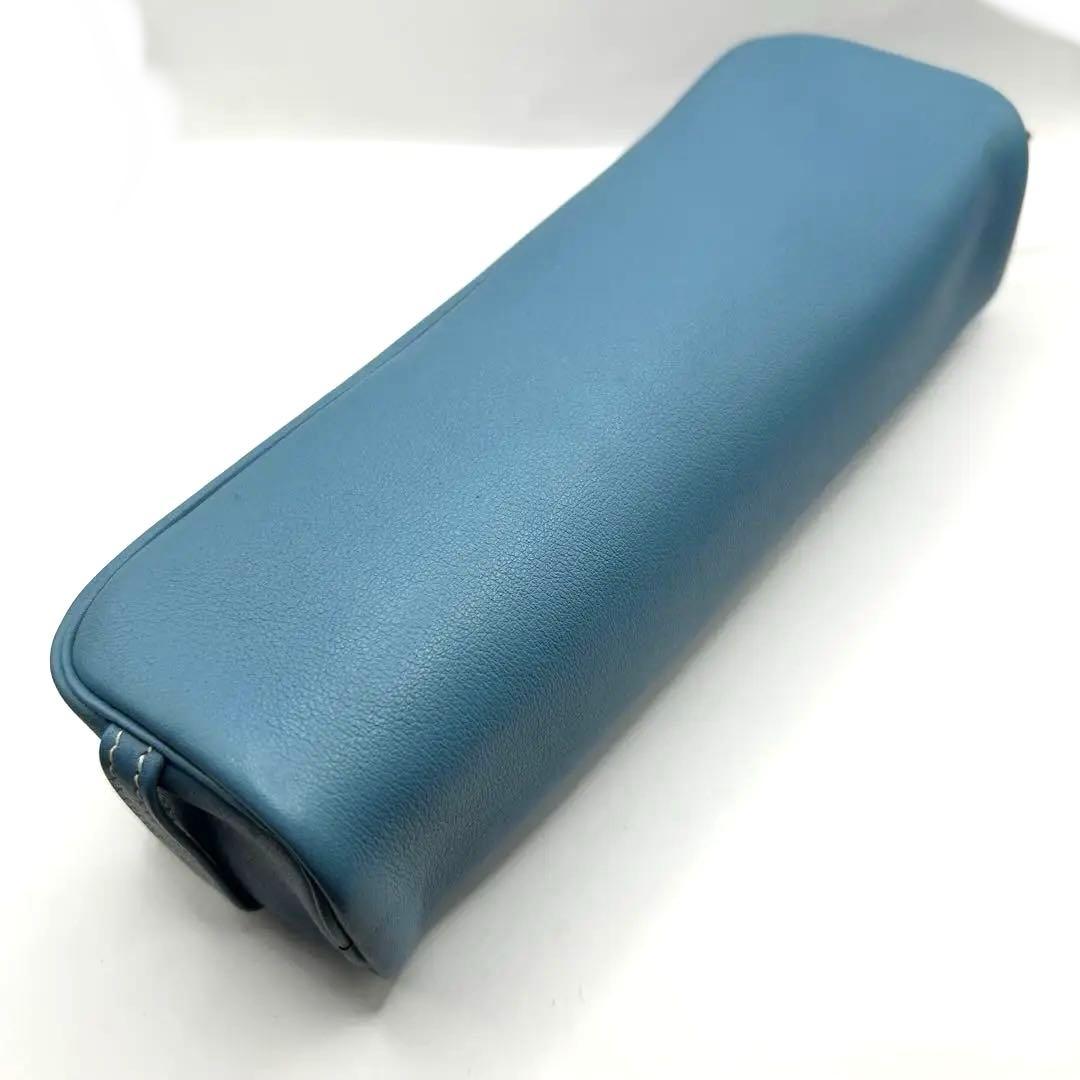 エルメス　ペンケース　ライト　ブルー　箱付き