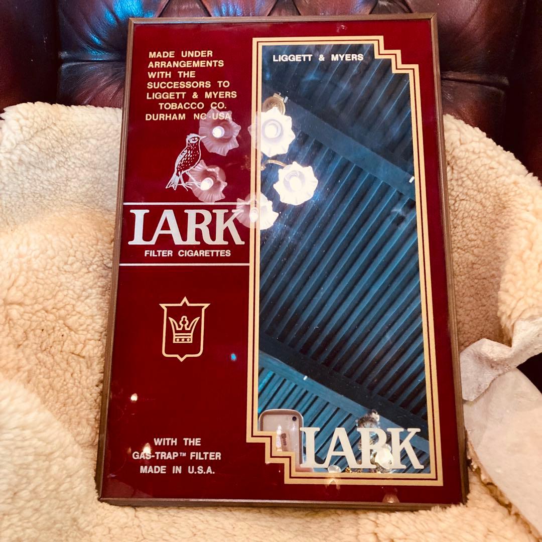 湯布院アンティーク レア品 アメリカビンテージ lark パブミラー ラーク