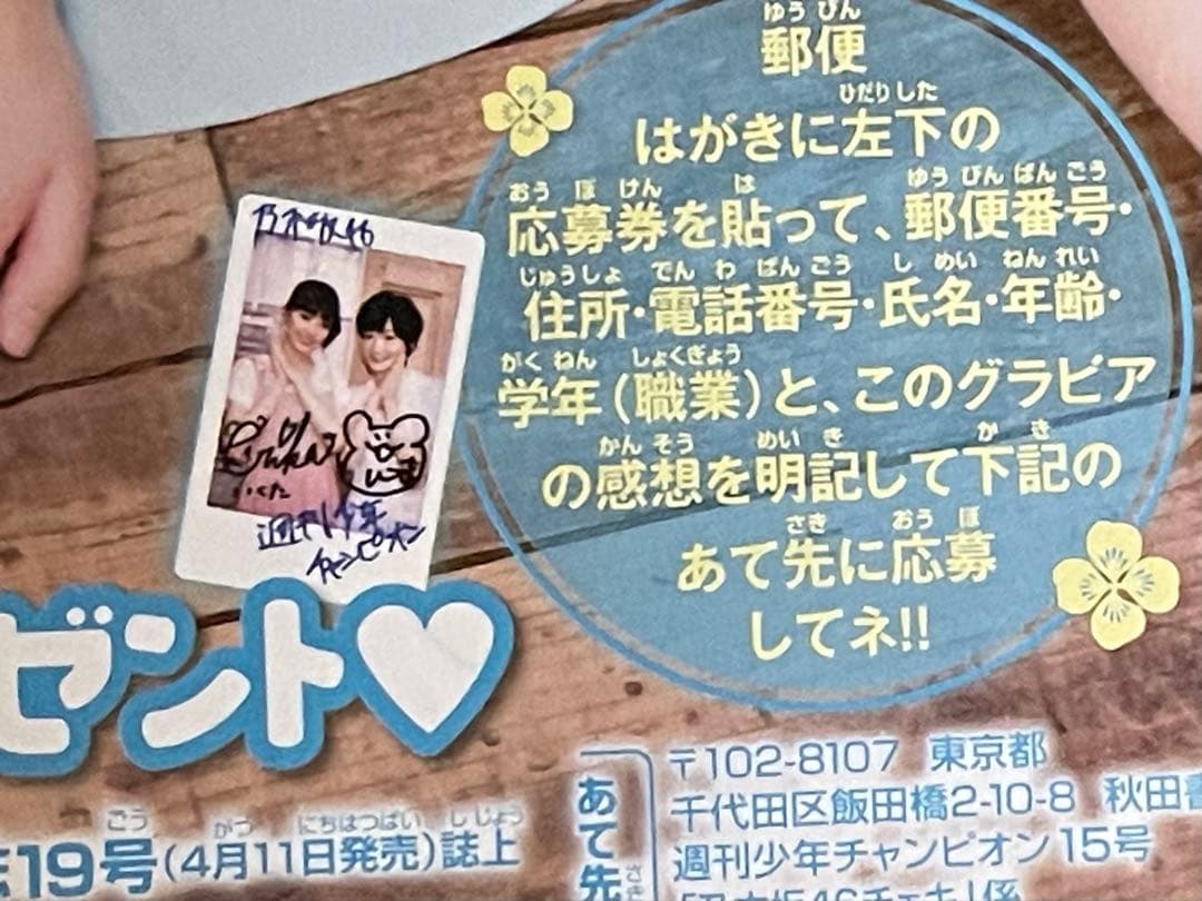 生田絵梨花、生駒里奈　サイン入り 生チェキ,写真 抽プレ 当選通知書 乃木坂46