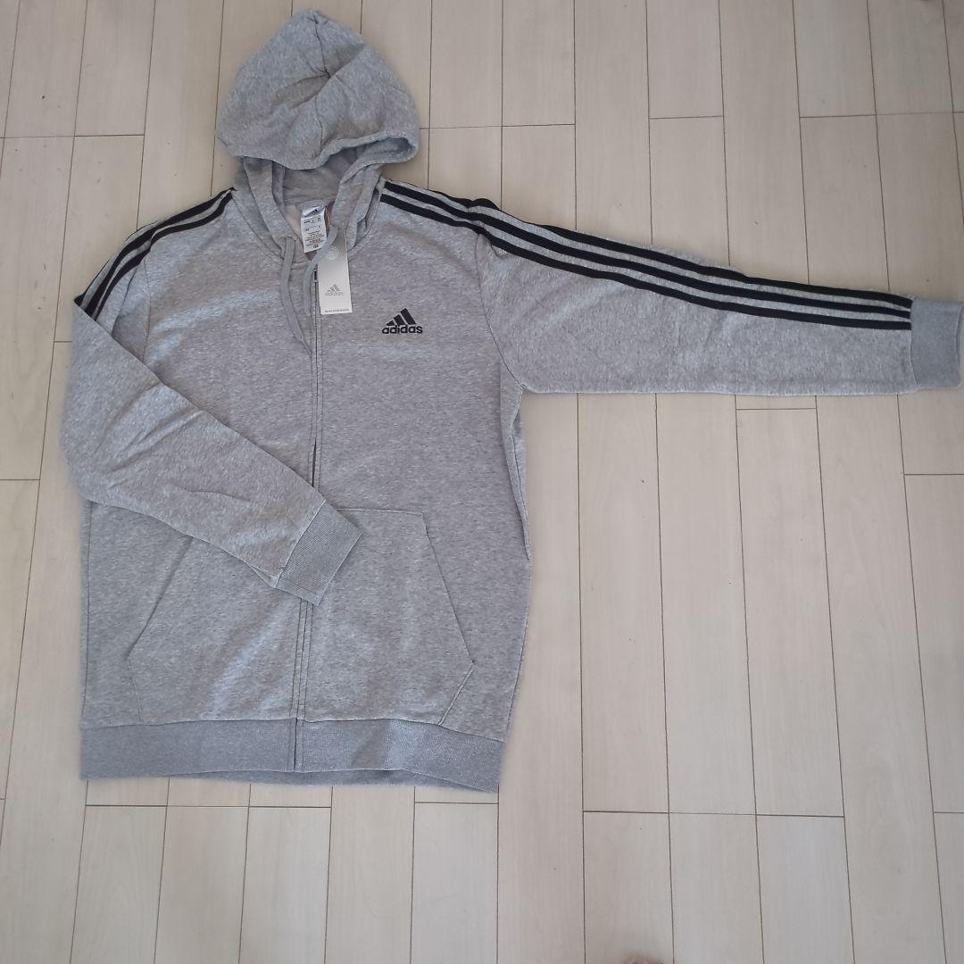 【新品・稀少サイズ4XO】アディダス フルジップスウェットパーカー 上下セット