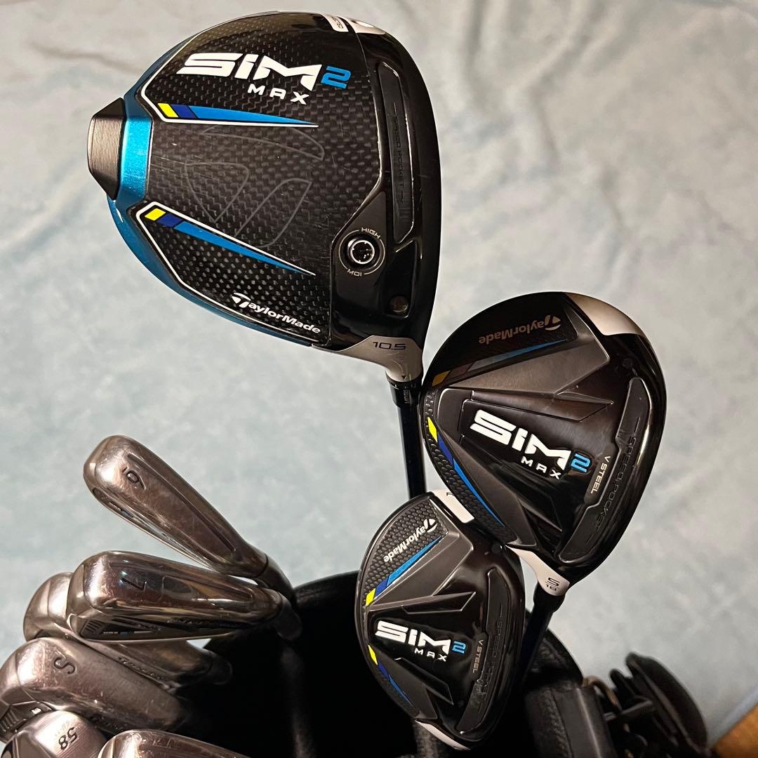 テーラーメイド SIM2MAXゴルフクラブセット ※パターなし キャディバッグ付