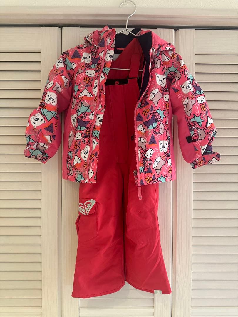 美品♡キッズ　スキーウェアセット Roxy ピンク　3歳 4歳5歳