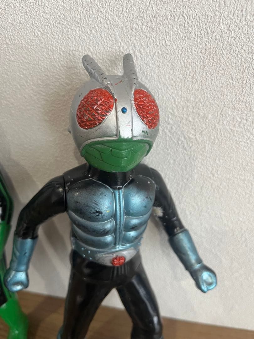 【当時物】旧バンダイ 仮面ライダー ソフビ 2体セット 約21cm 昭和レトロ