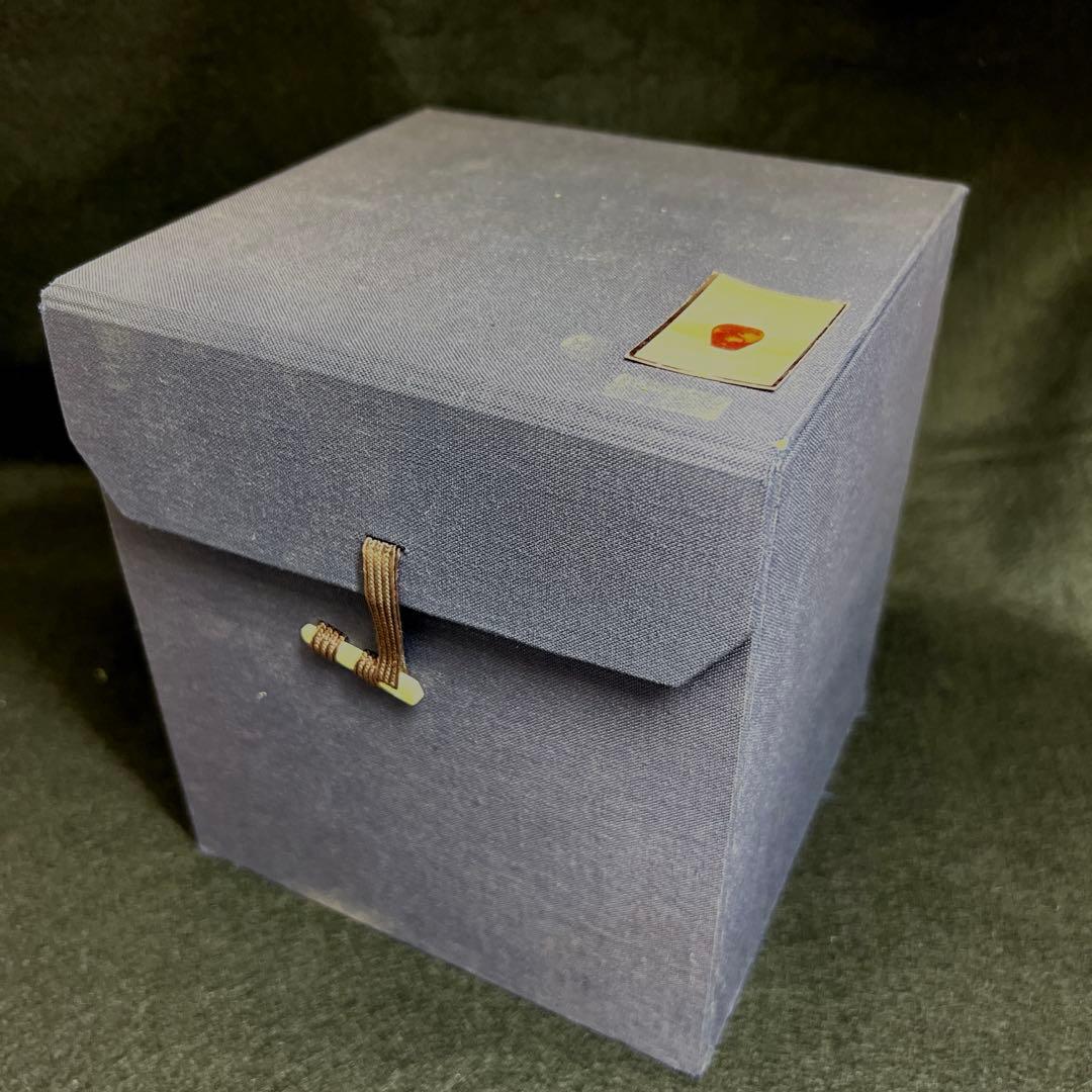 19世紀フランス　異色ガラス　酸化腐食彫花入　箱付　東Y8-0205☆2Fトヒウ