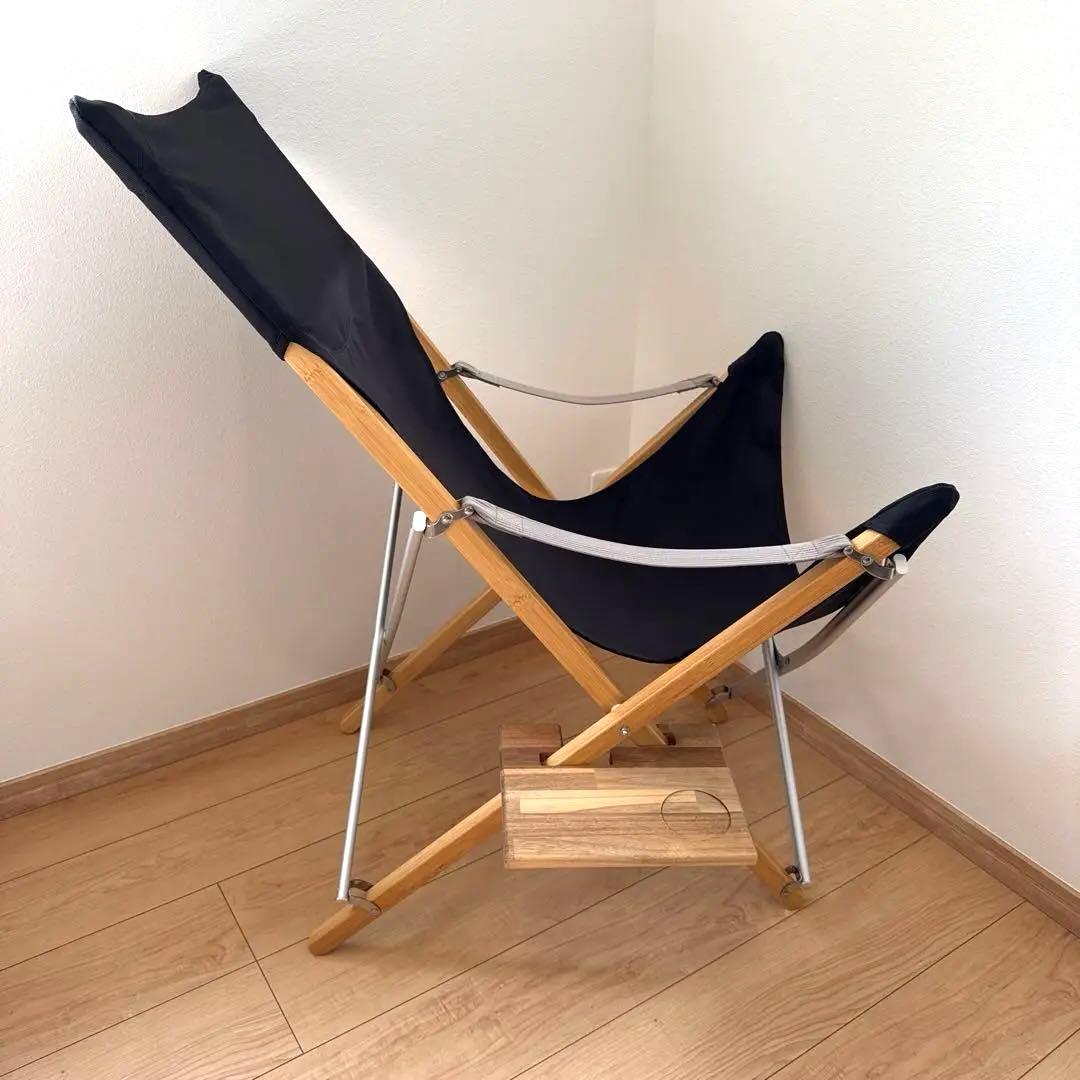 スノーピーク Take!チェア ロング ブラック【ハンドメイドテーブル付き】