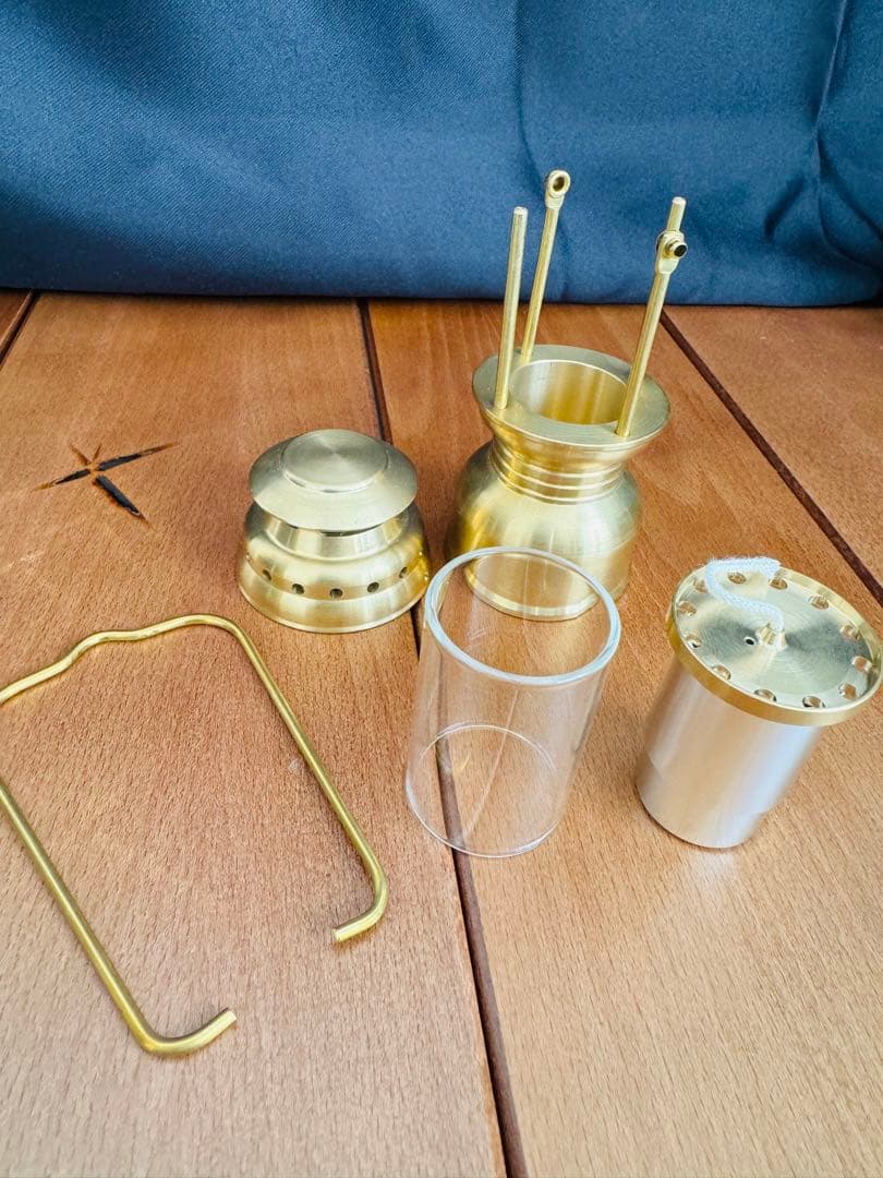 2in1 真鍮製 超小型オイルランプ ゴールゼロ用ランプシェード たまゆらタイプ