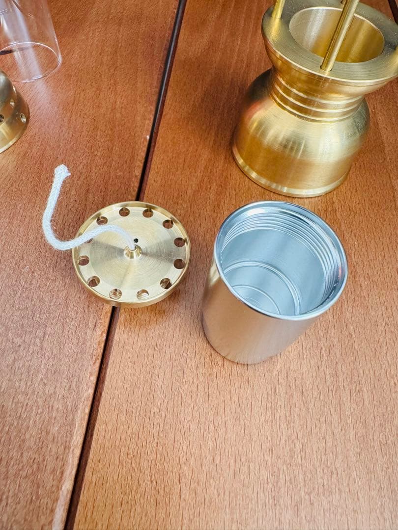 2in1 真鍮製 超小型オイルランプ ゴールゼロ用ランプシェード たまゆらタイプ