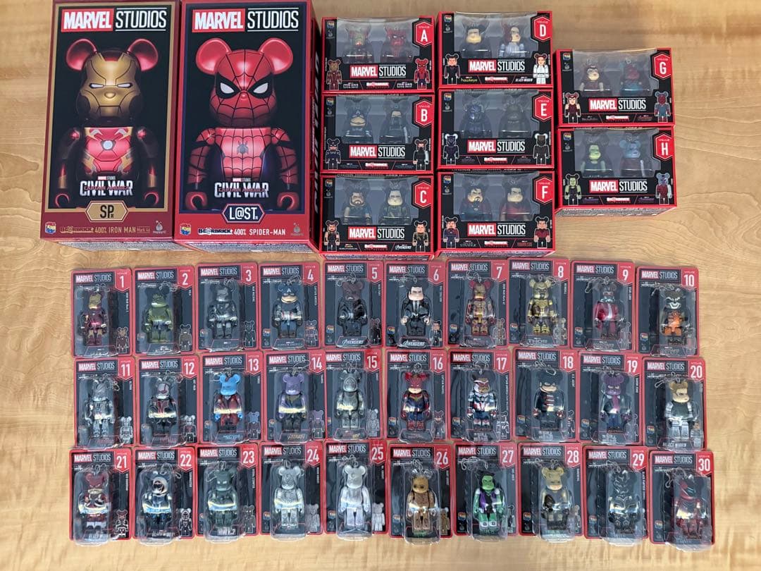 ベアブリック マーベル　MARVEL Happyくじ　フルコンプ