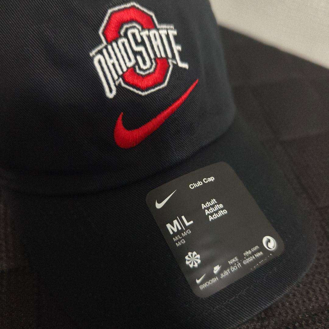 ナイキ オハイオステート 大学 キャップ M/L ブラック　フリーサイズ