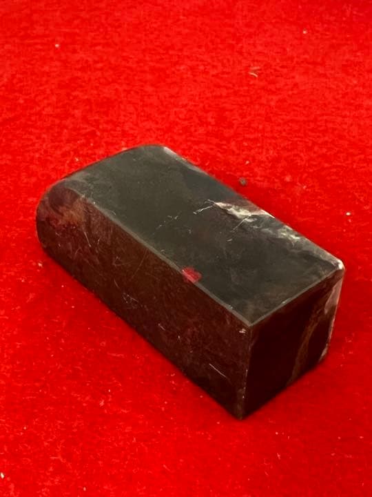 中国古美術　鶏血石印材　文房具 H12-09