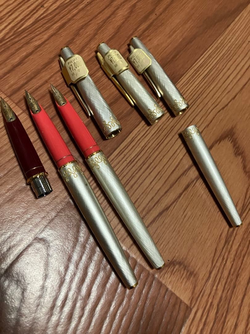 未使用 PILOT 万年筆 3本セット ペン先 14K 18K 2本 シルバー