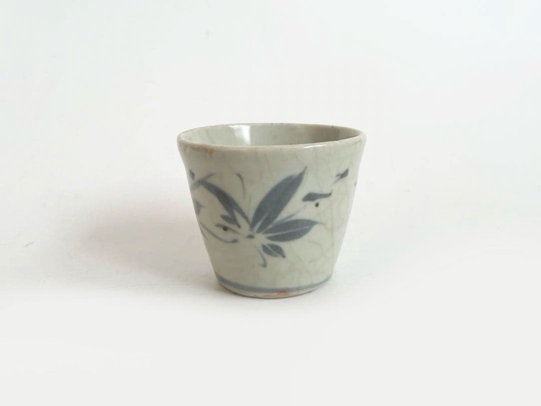 骨董　アンティーク　古伊万里　染付　紅葉文　蕎麦猪口