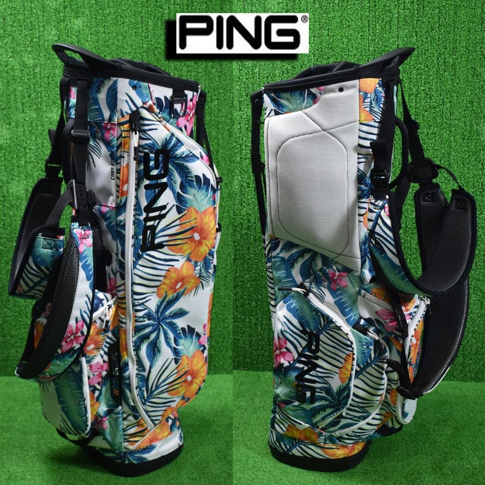 PING/ピン ゴルフ 軽量スリムキャディバッグ【ハイビスカス】美品！