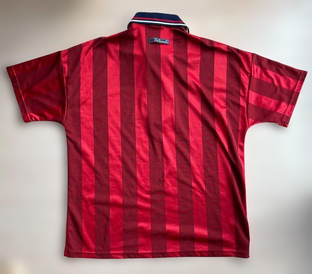 UMBRO イングランド代表アウェイユニフォーム 赤 ストライプ 襟付き