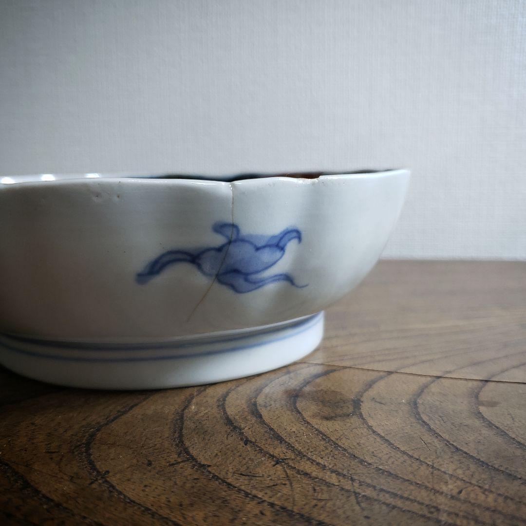 なます皿 色絵付 金彩 2枚 江戸 明治 古伊万里 訳あり ニュウ 欠け