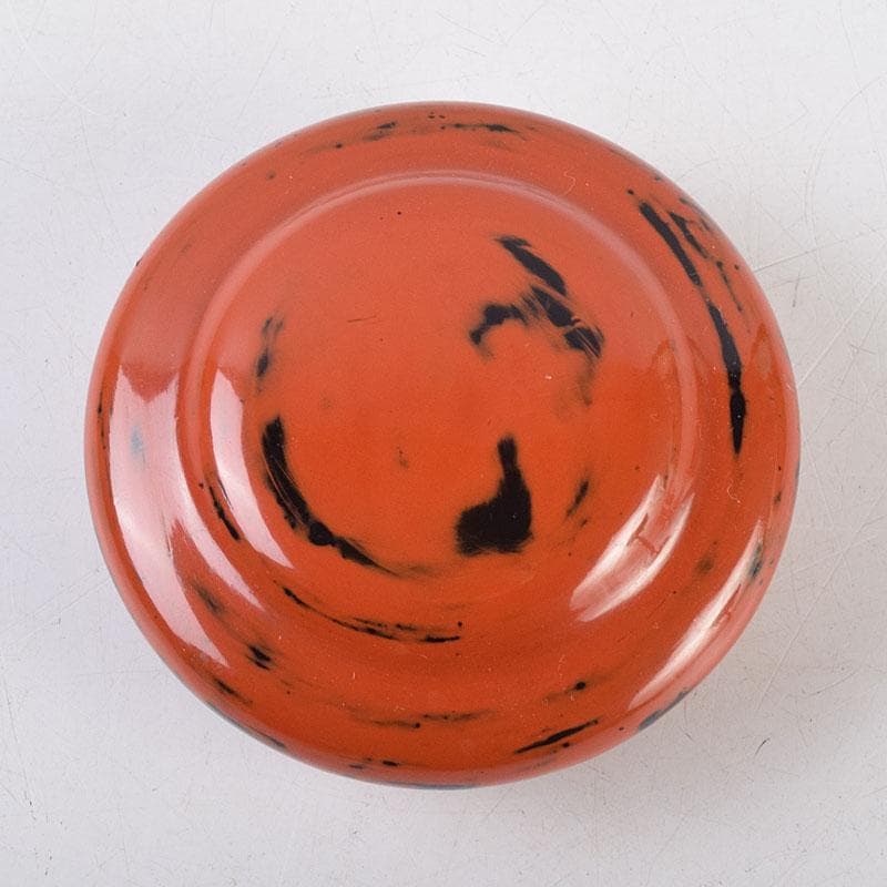 茶道具　根来塗　時代根来　香合　大徳寺大綱和尚極め書　V　R9259