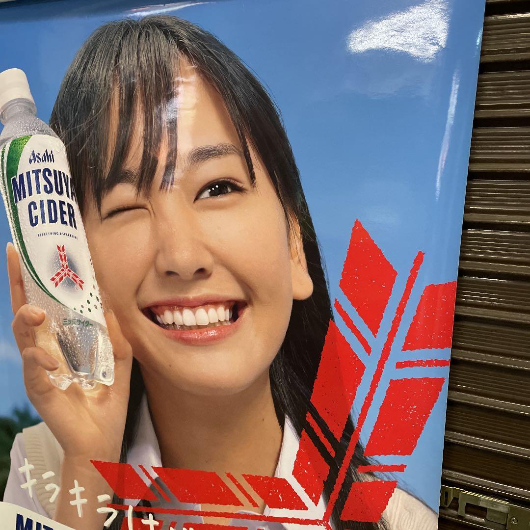 ガッキー　三ツ矢サイダー　特大タペストリー！