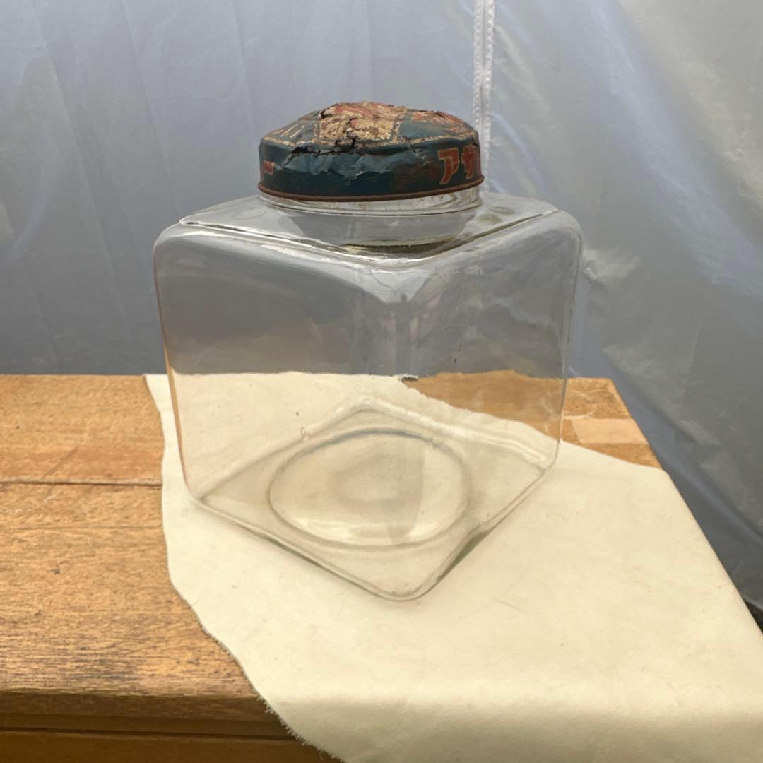 珍品？アサヒカレー ガラス瓶　瓶ホーロー蓋付き　オリエンタルカレー　販売用什器