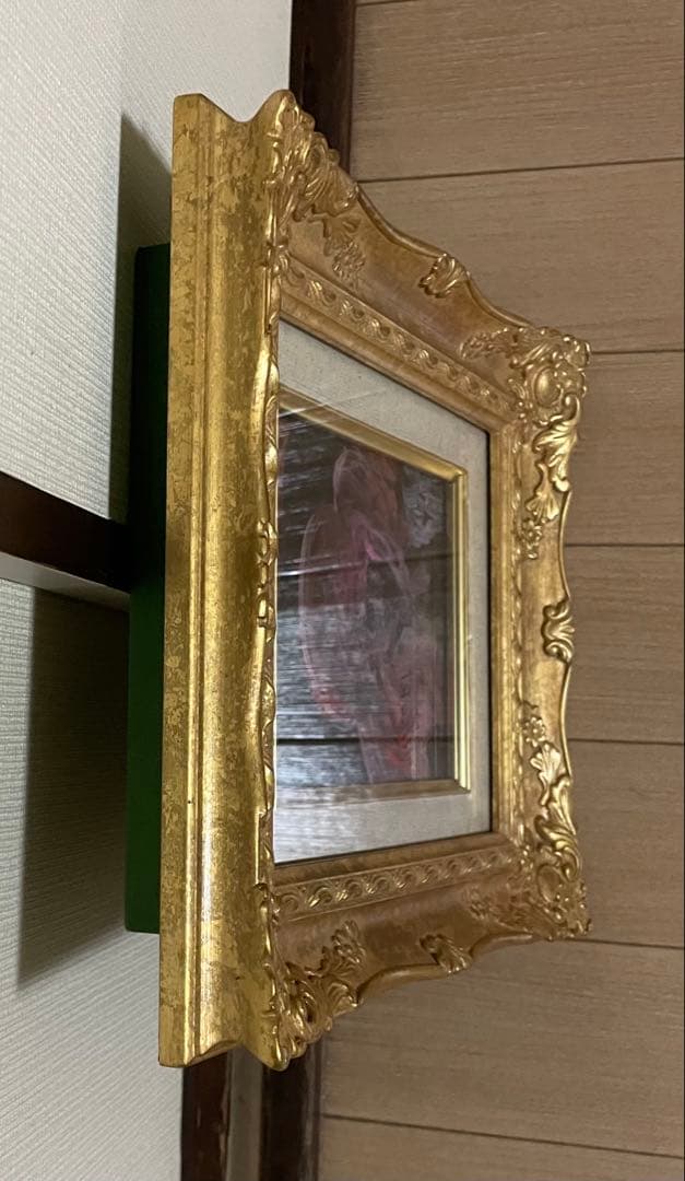 織田廣喜　少女　ガラス絵　共シール　二科会理事長　0号　e919