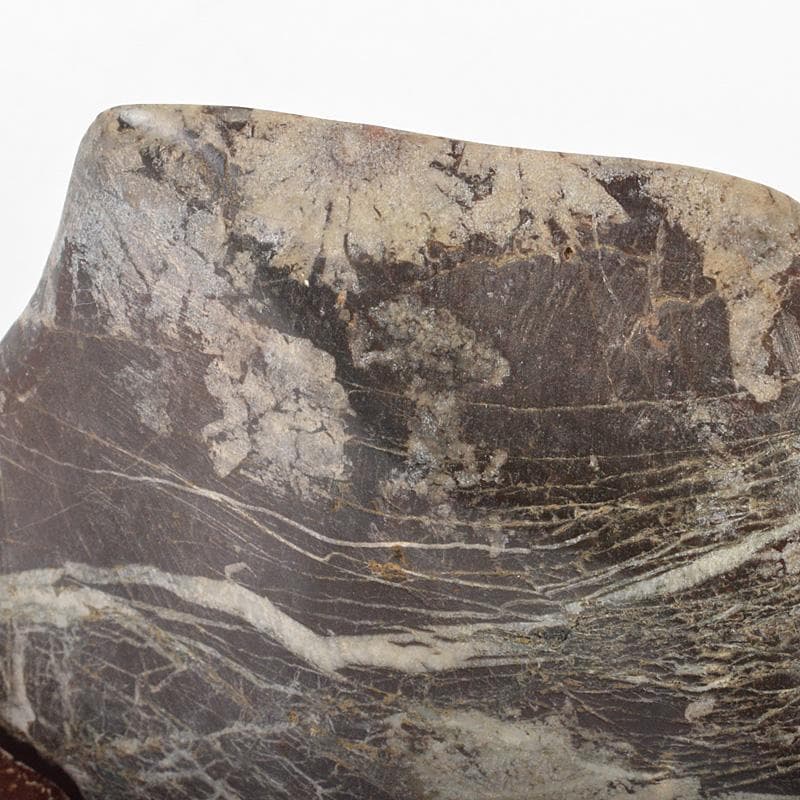 鑑賞石　天然石　菊花石　置物　重さ約627ｇ　唐木台付　C　6297