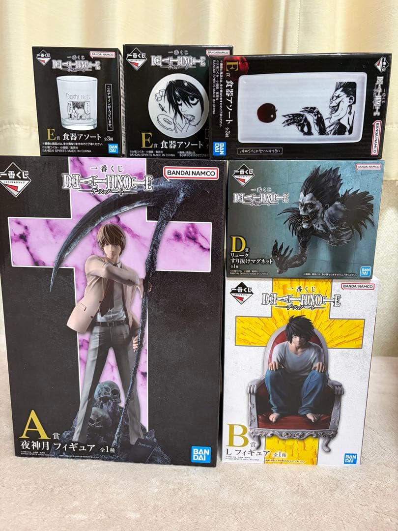 DEATHNOTE デスノート　一番くじ A賞夜神月　B賞Lフィギュア　D賞E賞