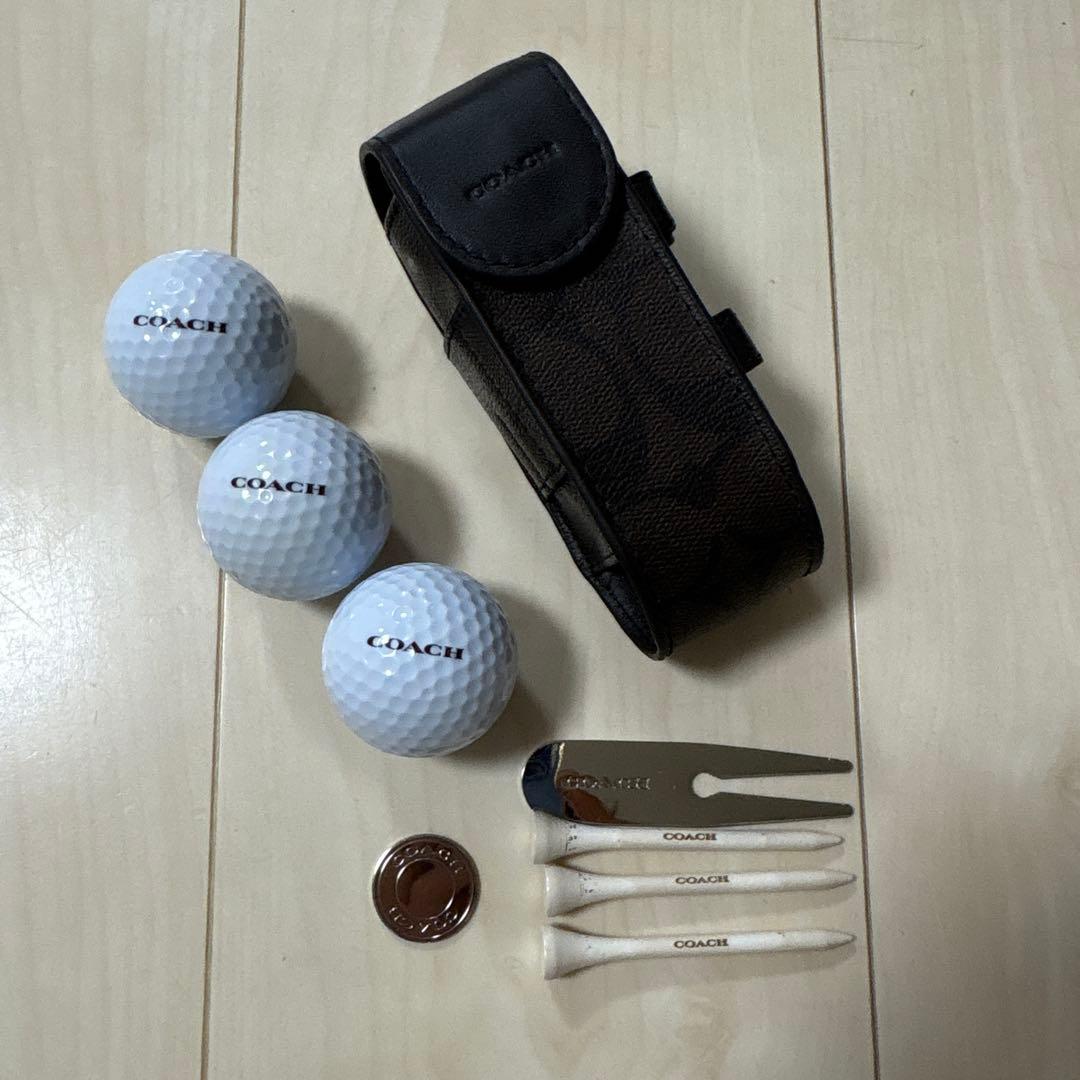 coachゴルフボールケース　ブラウン　値下げ