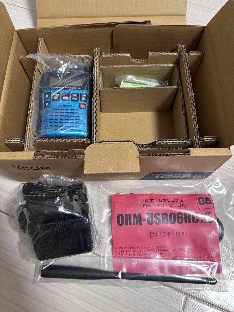 Icom IC-R6 受信機　メタリックブルー　エアバンドSPver2