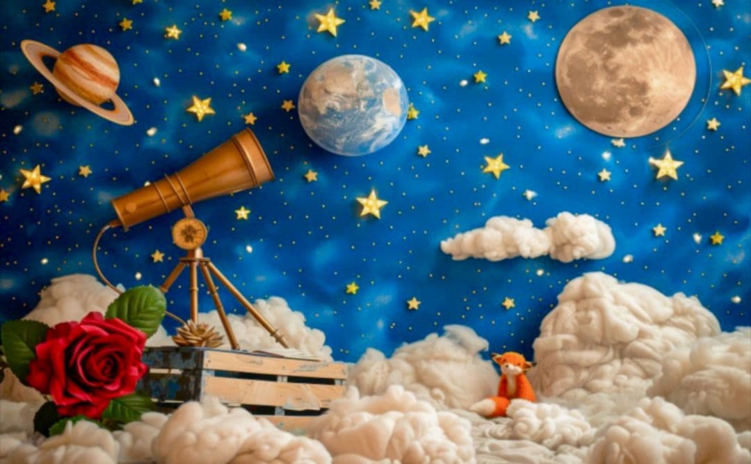 背景布【秋XE】サンプル80×120　ペット撮影用ブース　十五夜　お月見　宇宙