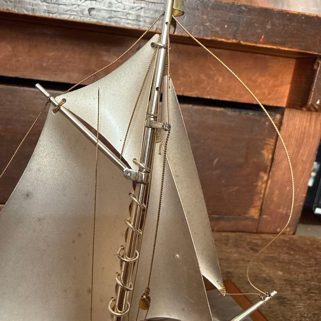 銀製品 ヨット 航海船 帆船 縁起物 工芸品 置物