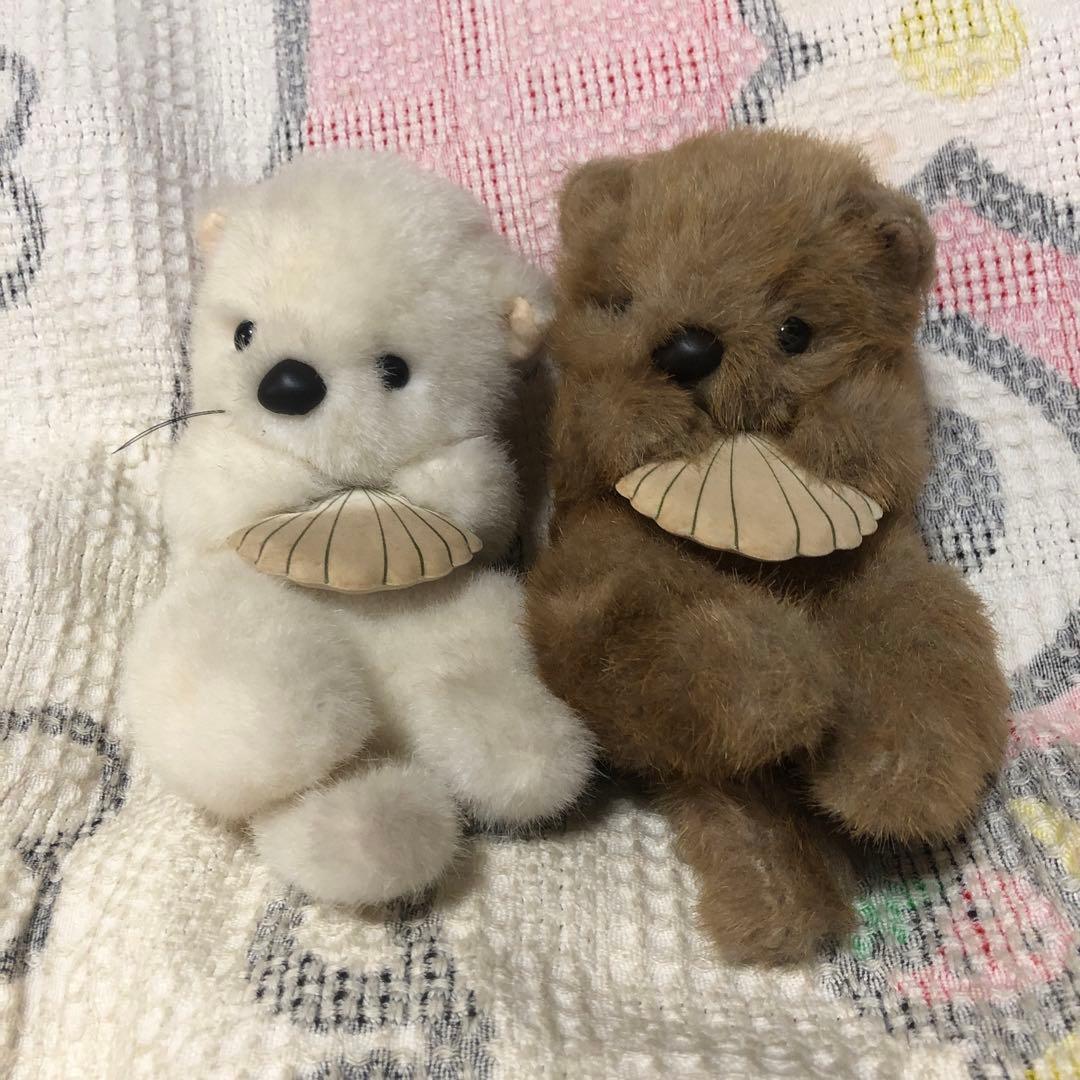 昭和レトロ　ヴィンテージ ファースト社　ラッコ　ぬいぐるみ　2コ　中古品