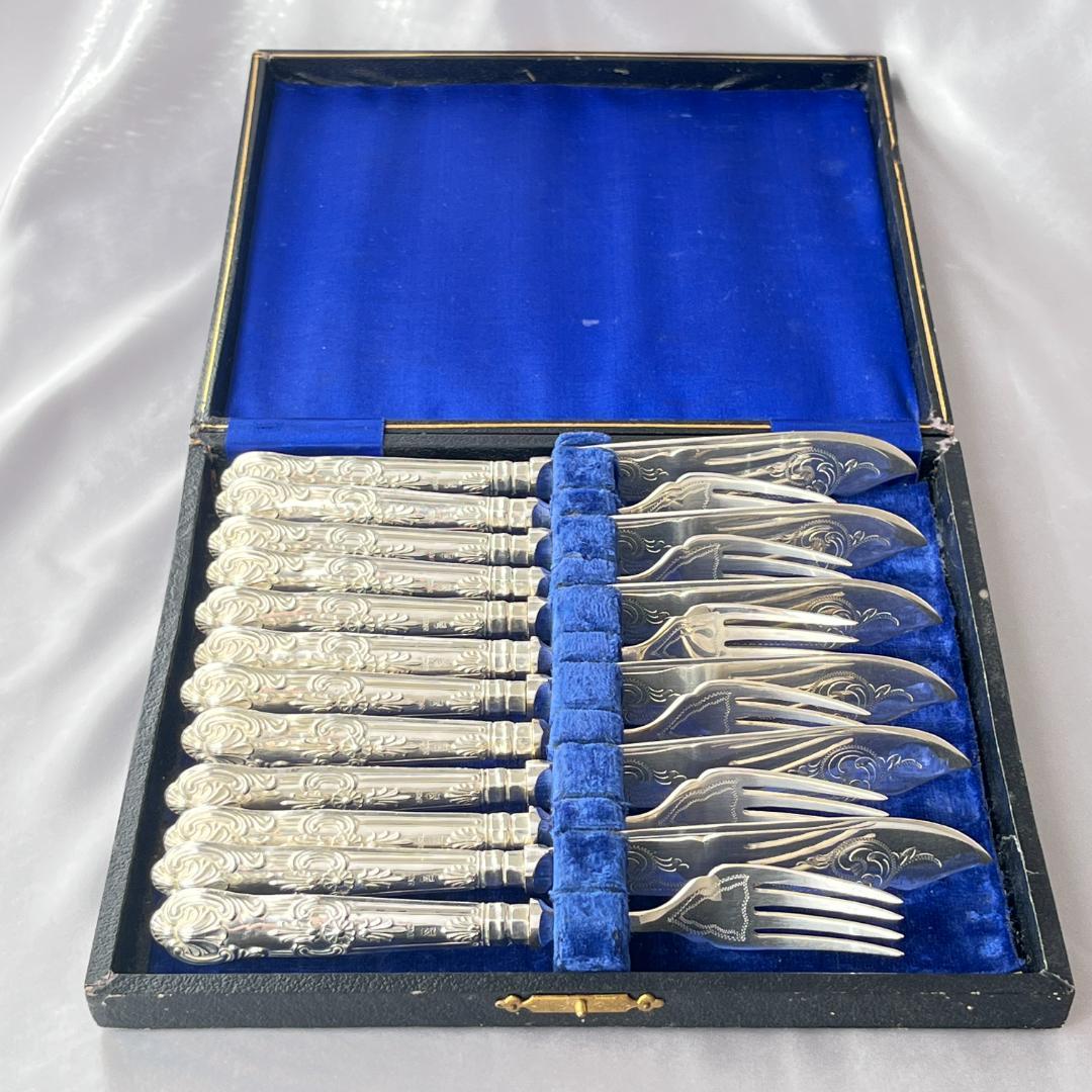 【Robert Pringle】 【純銀ハンドル】キングスパターン 12本