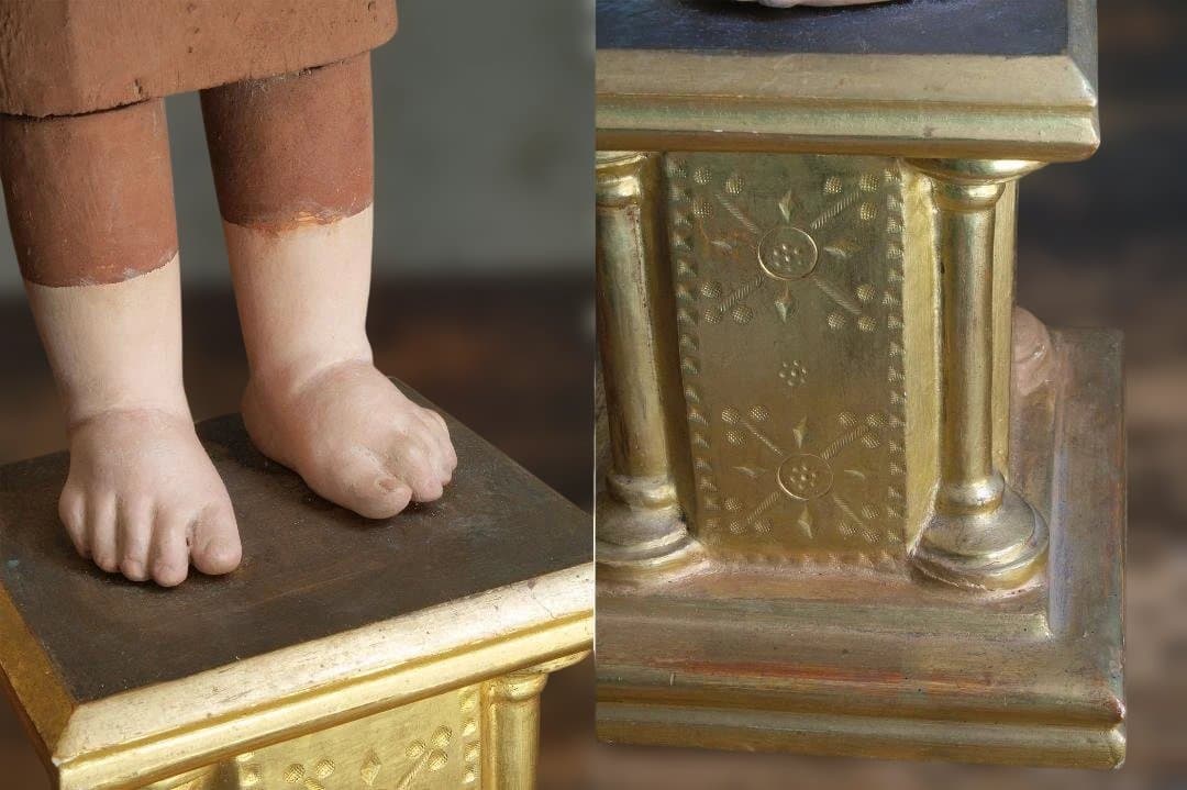 プラハの幼子 少年キリスト像 ケージドール 宗教装飾 聖人像宗教芸術/H606